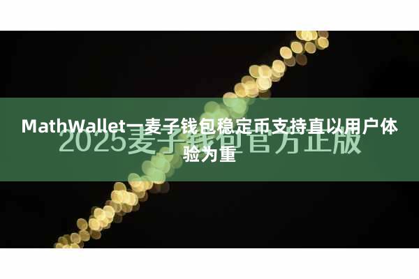 MathWallet一麦子钱包稳定币支持直以用户体验为重